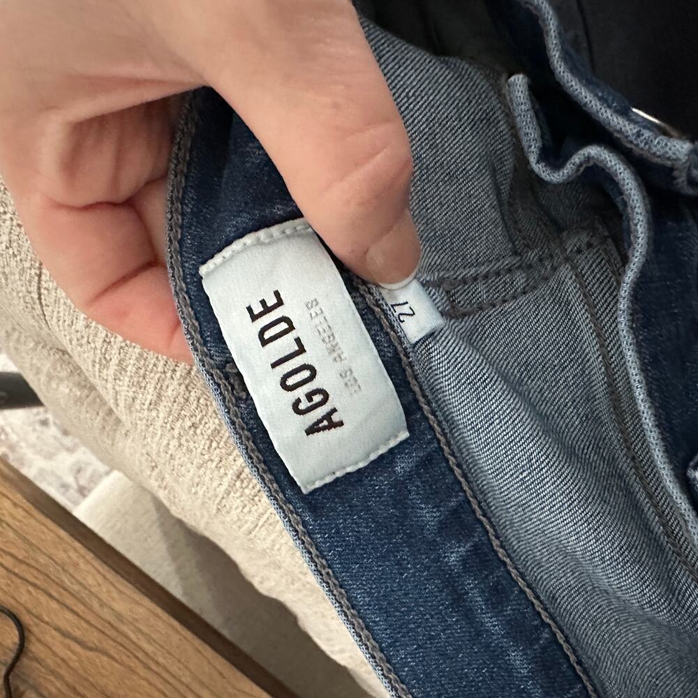 Agolde Sophie Medium Wash Raw Hem Skinny Jeans - 27 - Picture 5 of 6
